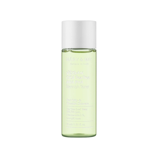 Тонік для обличчя Mary & May Vegan Cica Tea Tree AHA PHA Toner 30 мл (8809670682149) - изображение 1