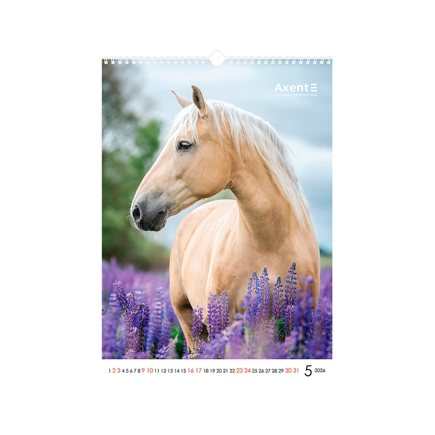 Календар Axent настінний А3 2026 р. Horses (8804-26-3-A) - изображение 6