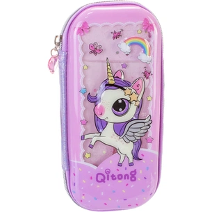 Пенал Cool For School акваріумний 1 відділення з органайзером, фіолетовий (QT-5767-Purple) зображення 1