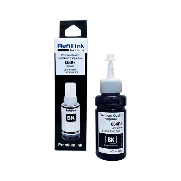 Чорнило Premium Quality Epson 664Bk 70мл Black (70264878) - зображення 1