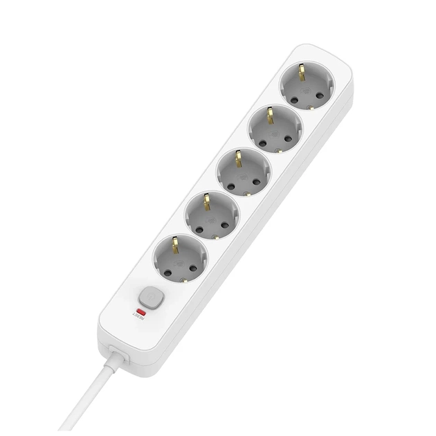 Мережевий фільтр живлення ColorWay CCA-3G1MM 5 розеток, 3m White (CW-PSEA1053W) - зображення 1