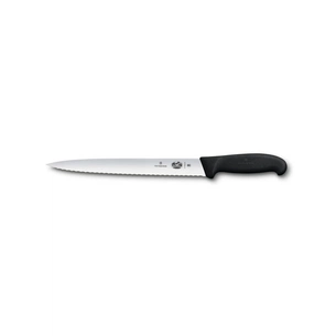 Кухонний ніж Victorinox Fibrox Slicing 25 см Serrated Black (5.4433.25) зображення 1