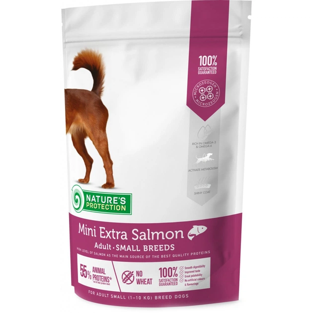Сухий корм для собак Nature's Protection Mini extra Salmon Adult Small breeds 500 г (NPS45736) - зображення 1