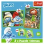 Пазл Trefl The Smurfs Смурфикам весело 2 in 1+memos (5900511936568) - зменшене зображення 5
