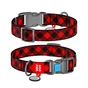 Нашийник для тварин WAUDOG Nylon з QR паспортом "Шотландка червона" пластиковий фастекс S (4687) - зменшене зображення 1