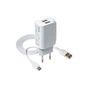 Зарядний пристрій XO 2xUSB + cable USB-C white (XO-L35-TC) - зменшене зображення 2
