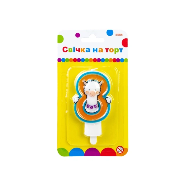 Свічка Maxi Llama "8" висотою 7,62 см (MX622068-8) - зображення 1
