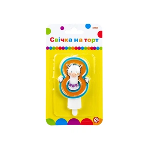 Свічка Maxi Llama "8" висотою 7,62 см (MX622068-8) зображення 1