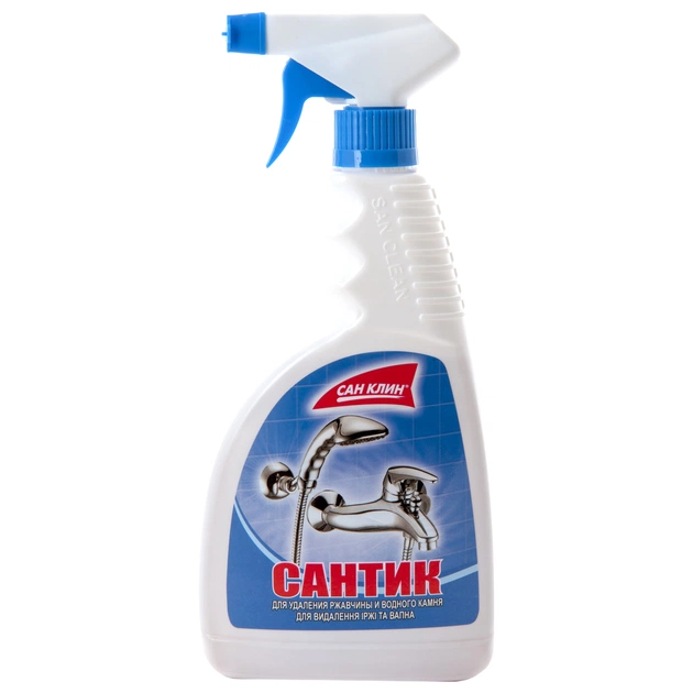 Спрей для чистки ванн San Clean для удаления ржавчины и извести 500 г (4820003542989) - изображение 1