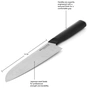 Кухонний ніж KitchenAid Coreline Сантоку з захисним чохлом для леза, 18 см (KOG7IKSSOHOBA) - уменьшенное изображение 3