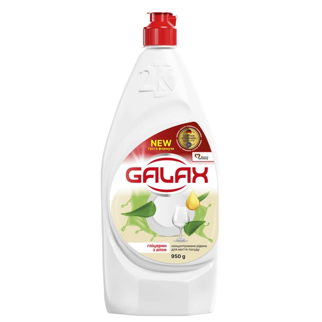 Средство для ручного мытья посуды Galax Глицерин с алоэ вера 950 г (4823128000570) - изображение 1