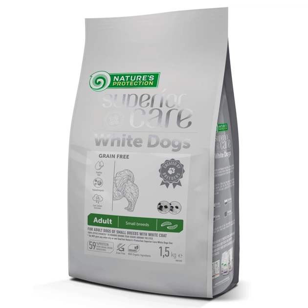 Сухий корм для собак Nature's Protection Superior Care White Dogs Grain Free Insect Adult Small Breeds 1.5 кг (NPSC47441) - зображення 1