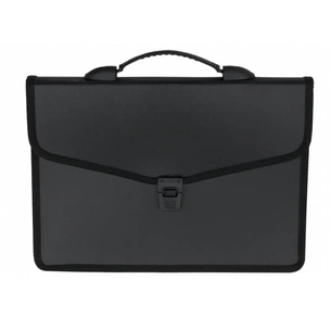 Папка - портфель Buromax 3 compartments, with a lock, black (BM.3734-01) зображення 1