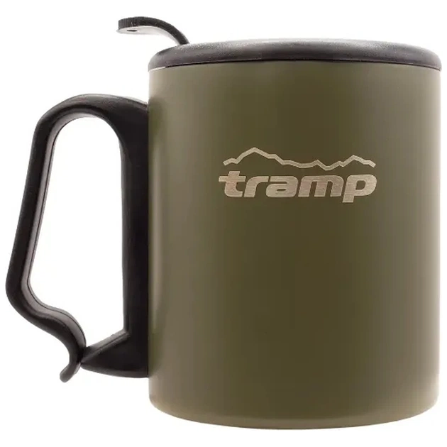 Чашка туристическая Tramp з поїлкою і защіпкою 350 мл Olive (UTRC-020-olive) - изображение 1