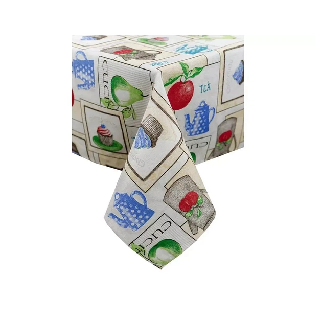 Скатертина Прованс CUPCAKE blue 120х136 (035573) - зображення 1