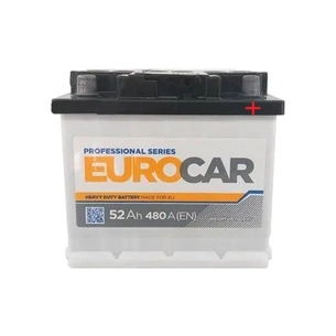 Акумулятор автомобільний EUROCAR 6СТ-52АЗ (0) (-/+) (L3) 480А 12V (E) зображення 1