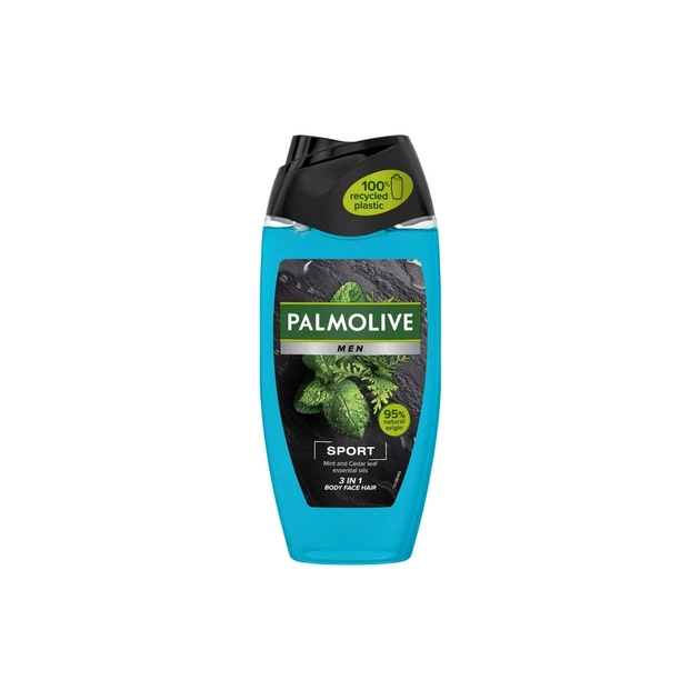 Гель для душу Palmolive Men Sport Ефірні олії м'яти та листя кедра 250 мл (8714789703398) - изображение 1