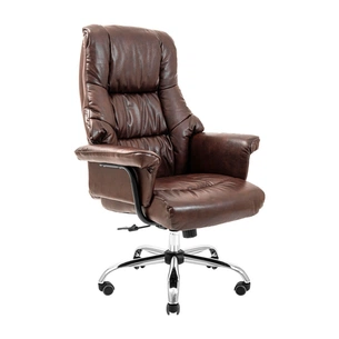 Офісне крісло Richman Конгрес Хром M-2 Широкий (Anyfix Wide) Шкіра Люкс Коричнева (ADD0001832) зображення 1