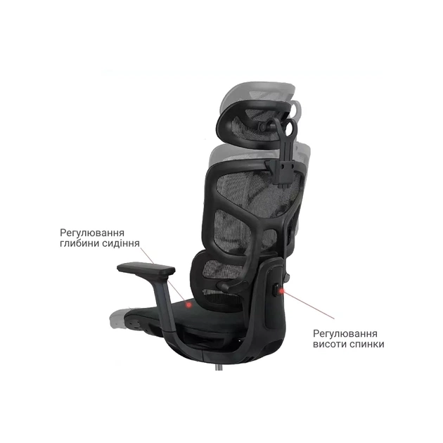 Офісне крісло Аклас Прайд R-SR (RT Light grey) (00169264) - зображення 7