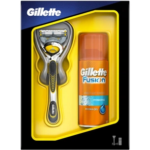 Набір для гоління Gillette Бритва Fusion ProShield + Гель для бритья Hydrating 75 мл (7702018423033) зображення 1