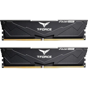 Модуль пам'яті для комп'ютера DDR5 32GB (2x16GB) 6000 MHz T-Force Vulcan Black Team (FLBD532G6000HC38JDC01) зображення 1