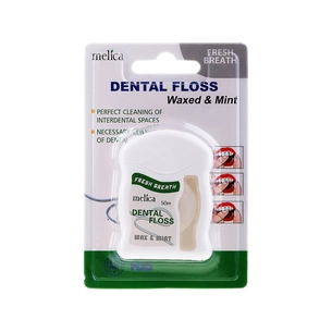 Зубна нитка Melica Dental Floss Waxed & Mint 50 м (4770416002481) изображение 1