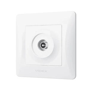 ТВ розетка Videx BINERA TV одинарна телевізійна біла (VF-BNSK1TVME-W) изображение 1