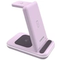 Зарядний пристрій Canyon WS-304 Foldable 3in1 Wireless charger Iced Pink (CNS-WCS304IP) - зменшене зображення 3