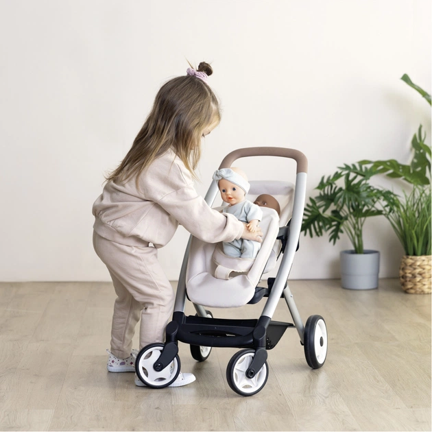 Коляска для ляльок Smoby для двійнят Maxi-Cosi Айворі, 54 х 38,5 х 64 см, 3+ (7600253222) - picture 3