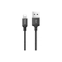 Дата кабель USB 2.0 AM to Lightning 1.0m 2A nylon X14 black HOCO (6957531062820) - зменшене зображення 1