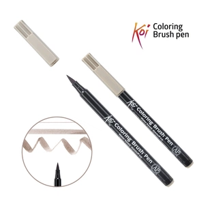 Художній маркер KOI Маркер-пензель акварельний Сірий теплий, 45 (084511393400) зображення 1