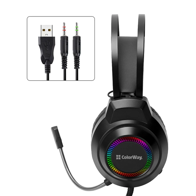 Гарнітура СolorWay BlazeCore RGB Black (CW-HPG03BK) - зображення 3