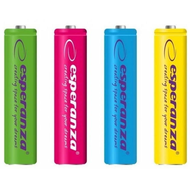 Акумулятор Esperanza AAA 1000mAh Ni-MH * 4 mix of colors (EZA107) - зображення 1