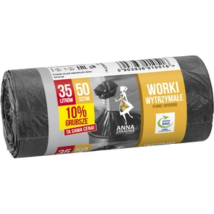 Пакети для сміття Anna Zaradna чорні 35 л 50 шт. (4820102052273) зображення 1