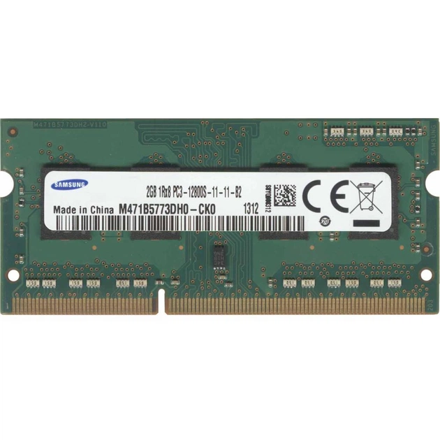 Модуль пам'яті для ноутбука SoDIMM DDR3 2GB 1600 MHz Samsung (M471B5773DH0-CK0) - изображение 1
