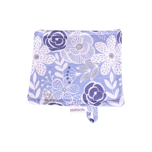 Кухонна прихватка MirSon рогожа/напівпанама №203 - Blue flowers (2200006753896) зображення 1