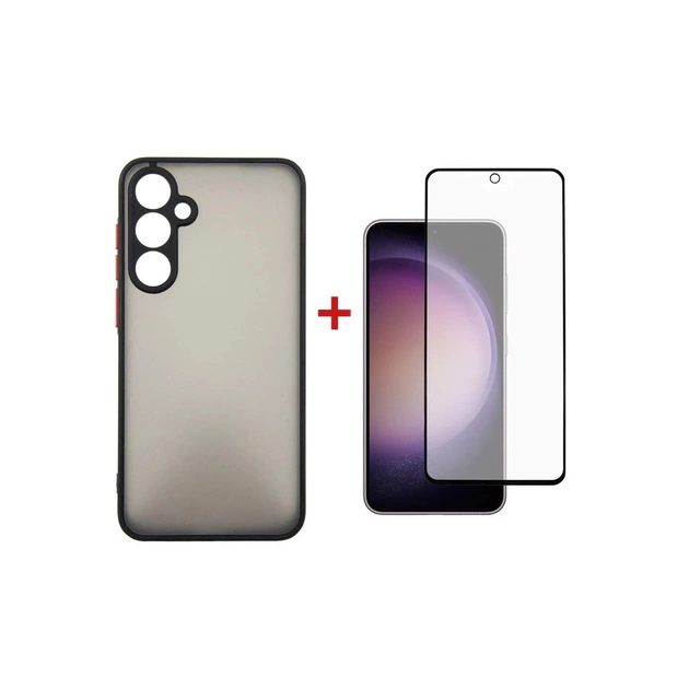 Чохол до мобільного телефона Dengos Kit for Samsung Galaxy S23 FE case + glass (Black) (DG-KM-11) - зображення 1