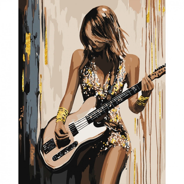Картина по номерам Santi Girl Guitarist 40x50 cm canvas (956850) - изображение 1