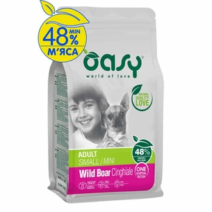 Сухий корм для собак OASY One Animal Protein ADULT Small/Mini з диким кабаном 2.5 кг (8053017348599) зображення 1