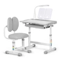 Парта зі стільцем Evo-kids (стол+стул+полка+лампа) Gray (BD-20 G) - зменшене зображення 1