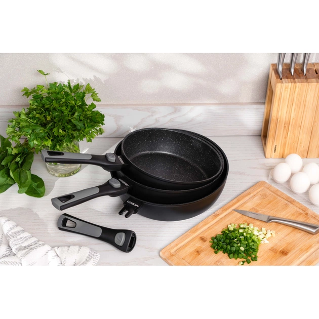 Сковорода Ardesto Gemini Bari, 28см, алюміній, чорний (AR1228B) - picture 5