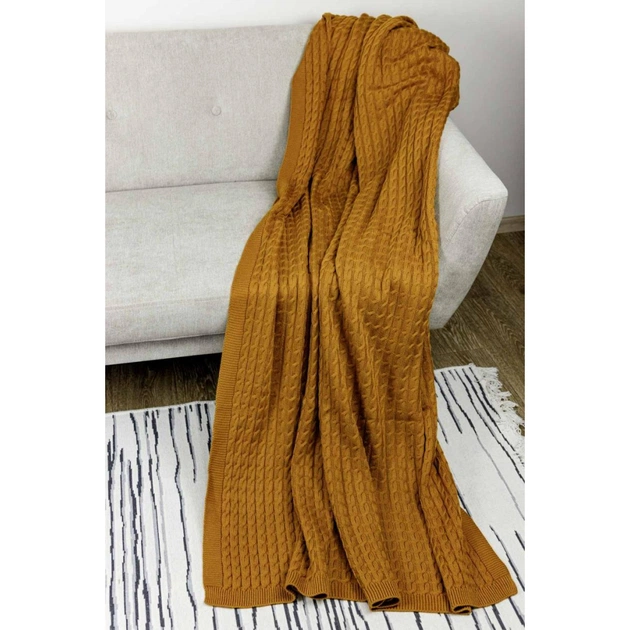 Плед Прованс Happy Fall Kosa Охра 130х170 см (4823093447080) - picture 1