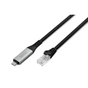 Дата кабель USB-C to RJ45 Ethernet 3.0m CAT 6A S/FTP 1Gbps LSZH Digitus (AK-300601-030-S) - уменьшенное изображение 1