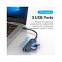 Концентратор Vention USB 3.1 Type-C to 3xUSB 3.0+MicroUSB+RJ45 100M Ethernet black (TGPBB) - зменшене зображення 6
