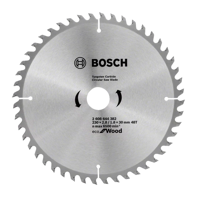 Диск пильный Bosch пильный Eco for Wood 230x30-48T (2.608.644.382) - изображение 1
