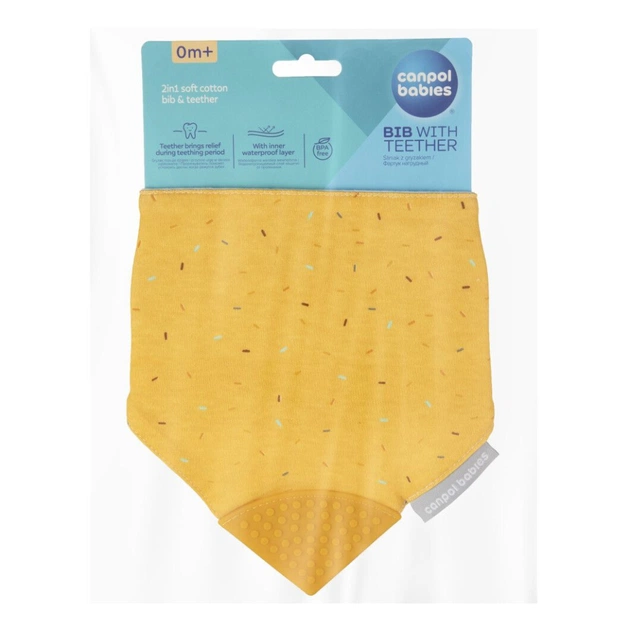 Слинявчик Canpol babies з прорізувачем - жовтий (26/902_yel) - picture 4