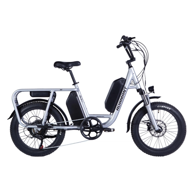 Електровелосипед Dorozhnik 20" ADAMANT HDD рама-18,5" 48B 17.5+12.5А*г 1000Вт 2026 срiблястий (ELB-D-20-080) - picture 1