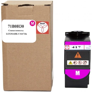 Тонер-картридж BASF Lexmark CS417dn 71B0H30 Magenta (BASF-KT-71B0H30) зображення 1