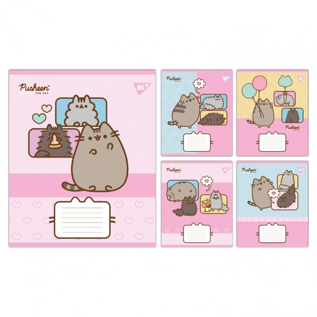 Тетрадь Yes Pusheen Funny А5 18 листов клетка (767605) - изображение 1
