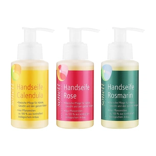 Набір косметики Sonett Органічний подарунковий набір мила Троянда, розмарин і календула 3 x 110 мл (4007547204805) picture 1